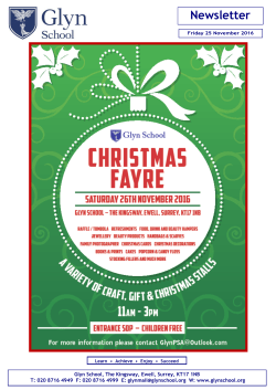Glyn School Newsletter