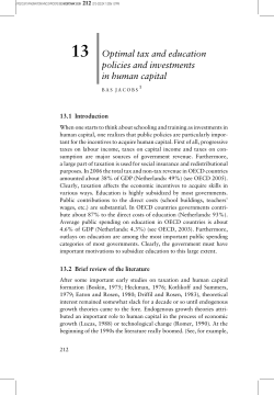 13 Optimal tax and education policies and investments in human