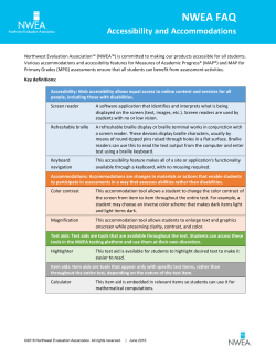 NWEA Accessibility and Accommodations External FAQ JUN16