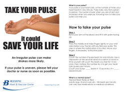 How to take your pulse