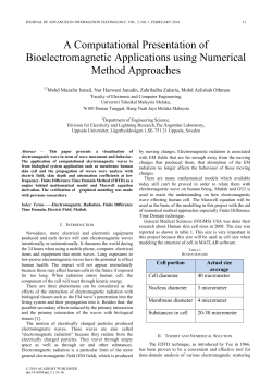 A Computational Presentation of Bioelectromagnetic Applications