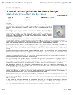 A Devaluation Option for Southern Europe