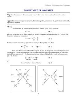 conservation of momentum