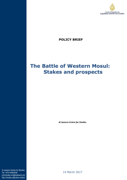 The Battle of Western Mosul: Stakes and prospects