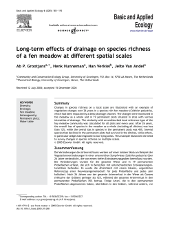 Long-term effects of drainage on species richness of a fen