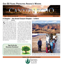 A Chapter &ndash; the Grand Canyon Chapter &ndash; is Born