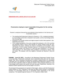 Panamanian employers report respectable hiring plans