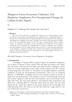 Mangrove Forest Ecosystem Utilization And Depletion: Implication