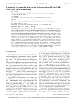 Interaction of molecular and atomic hydrogen with &bdquo;5,5&hellip; and &bdquo;6,6