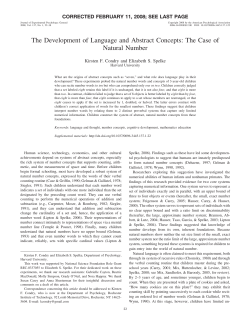 The Development of Language and Abstract