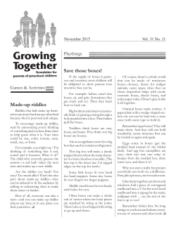 Save those boxes! Made-up riddles