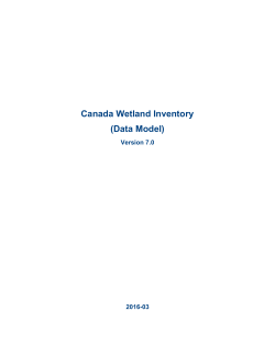 Canada Wetland Inventory (Data Model)