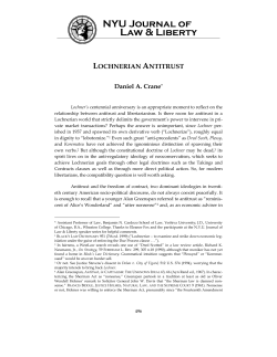 Lochnerian Antitrust