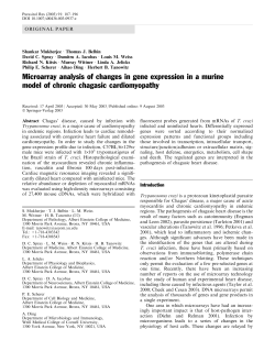 Microarray analysis of changes in gene expression in a