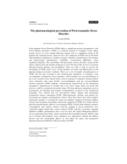 The pharmacological prevention of Post