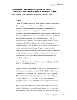 Expostulations Concerning the Unity of the Self: Double