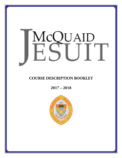 2017-2018 Course Description Book