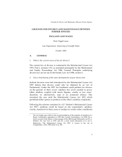 England and Wales - Commission on European Family Law