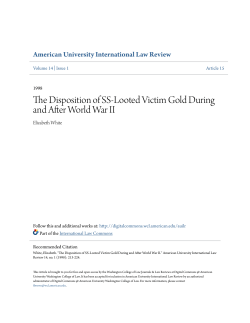 the disposition of ss-looted victim gold during and after world war ii