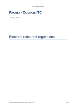 Faculty Council Electoral Rules and Regulations