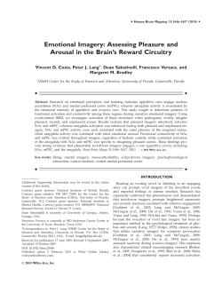 Emotional imagery - Center for the Study of Emotion and Attention