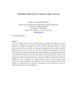 Scheduling Freight Trains Traveling on Complex etworks