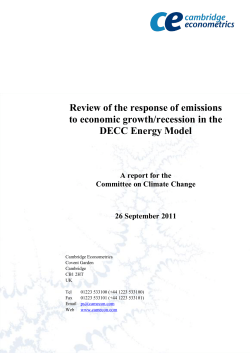 Cambridge Econometrics - Committee on Climate Change