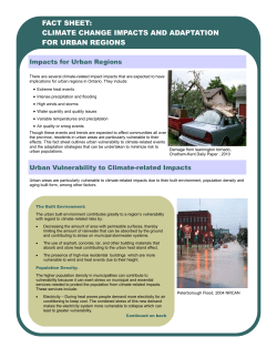 fact sheet: climate change impacts and adaptation for urban regions