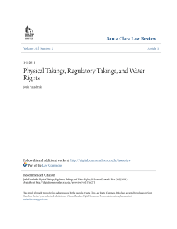 Physical Takings, Regulatory Takings, and Water Rights