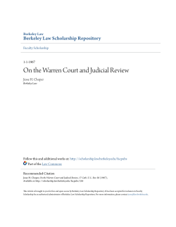 On the Warren Court and Judicial Review