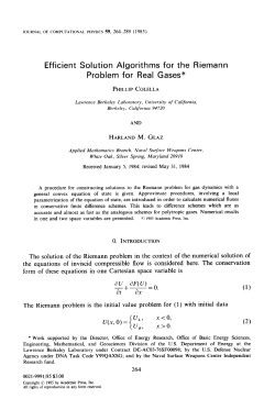 Efficient Solution Algorithms for the Riemann Problem for Real Gases*