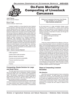 On-Farm Mortality Composting of Livestock Carcasses