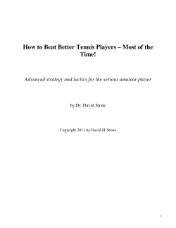 How to Beat Better Tennis Players &ndash; Most of the Time!