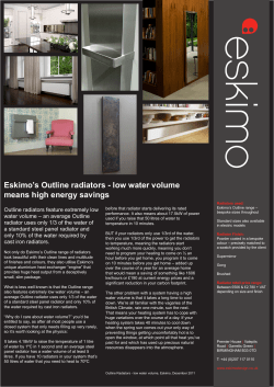 Eskimo`s Outline radiators - low water volume means high energy