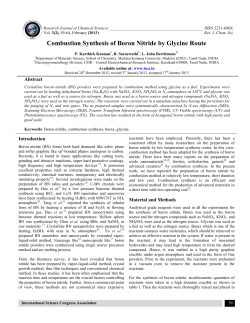 Combustion Synthesis of Boron Nitride by Glycine Route