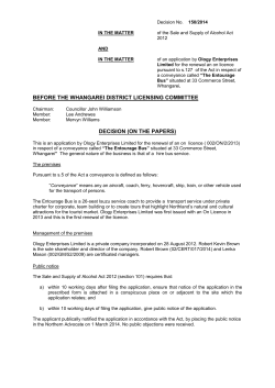 Ology Enterprises Limited - Whangarei District Council
