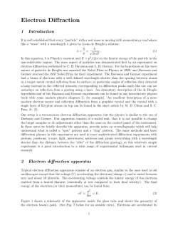 Electron Diffraction