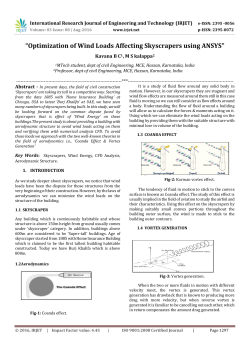 Optimization of Wind Loads Affecting Skyscrapers using