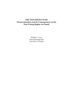 THE TWO-FRONT WAR: Democratization and