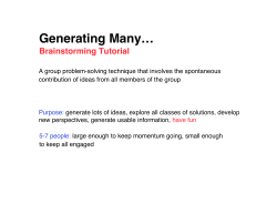 Brainstorming Tutorial