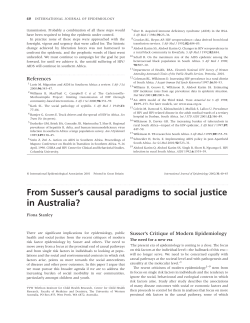 From Susser`s causal paradigms to social justice