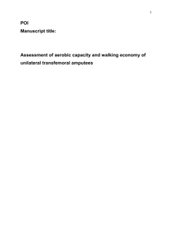 POI Manuscript title: Assessment of aerobic capacity