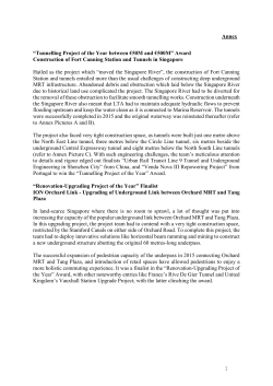 Annex &ldquo;Tunnelling Project of the Year between &euro;50M and &euro;500M