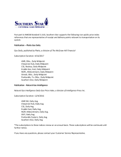 Pursuant to NAESB Standard 5.3.65, Southern Star supports the