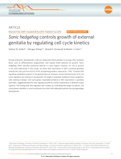 Sonic hedgehog controls growth of external genitalia by regulating