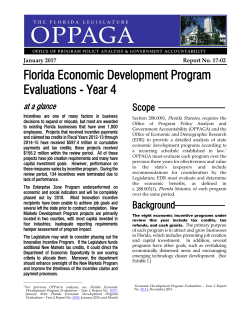 Florida Economic Development Program Evaluations