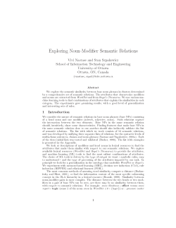 Exploring Noun-Modifier Semantic Relations