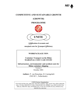 Annex A8:Infrastructure, Environmental and Accident Costs for