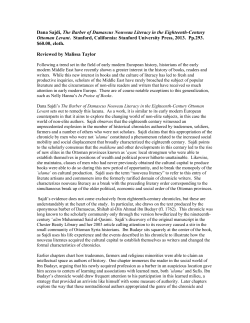 Dana Sajdi, The Barber of Damascus Nouveau Literacy in the