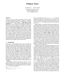 Pedigree Types - Computer Science